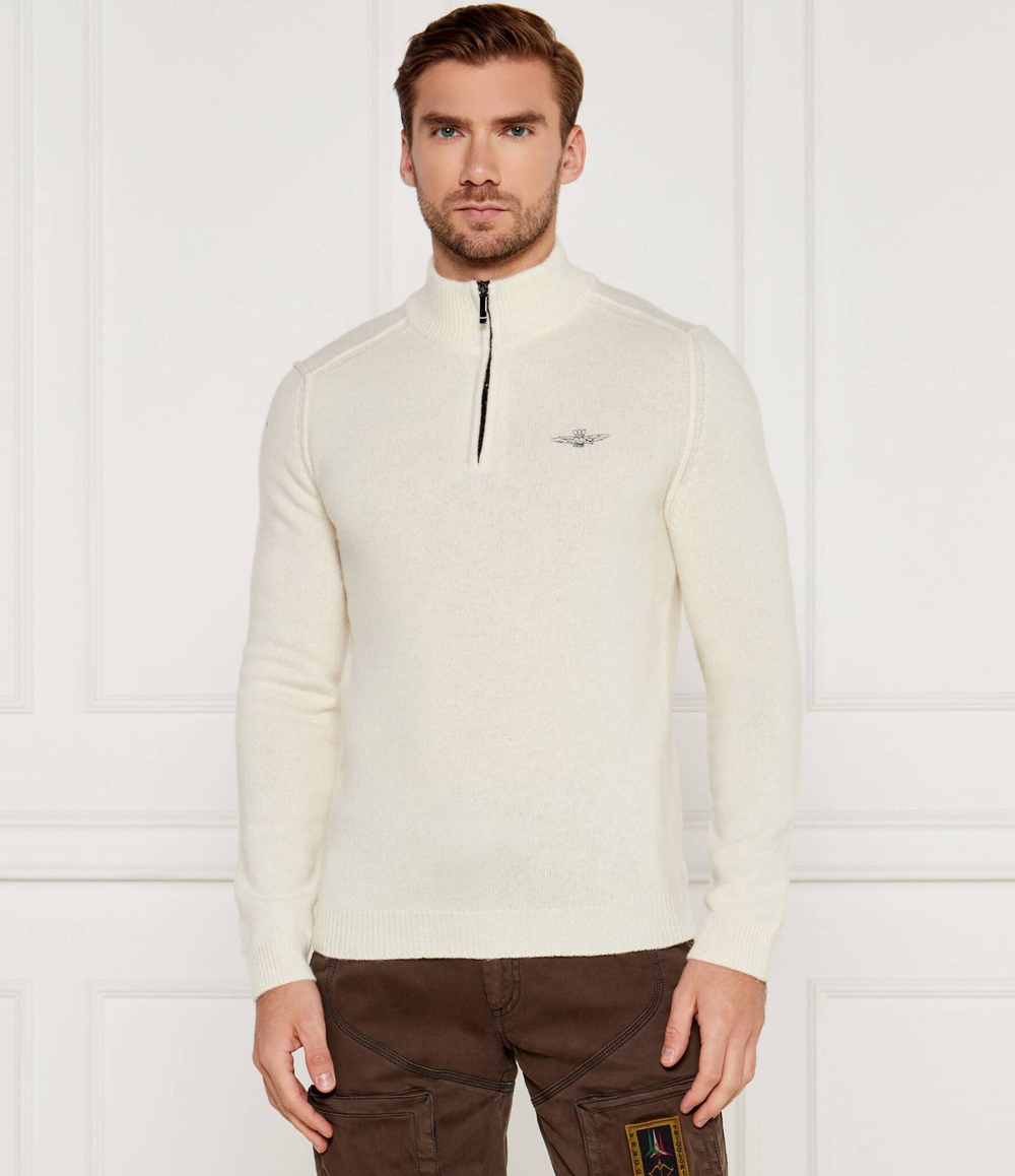 Шерстяной свитер Aeronautica Militare - экрю(MA1517L417)