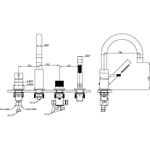 Смеситель на борт ванны Boheme UNO 460-G Gold
