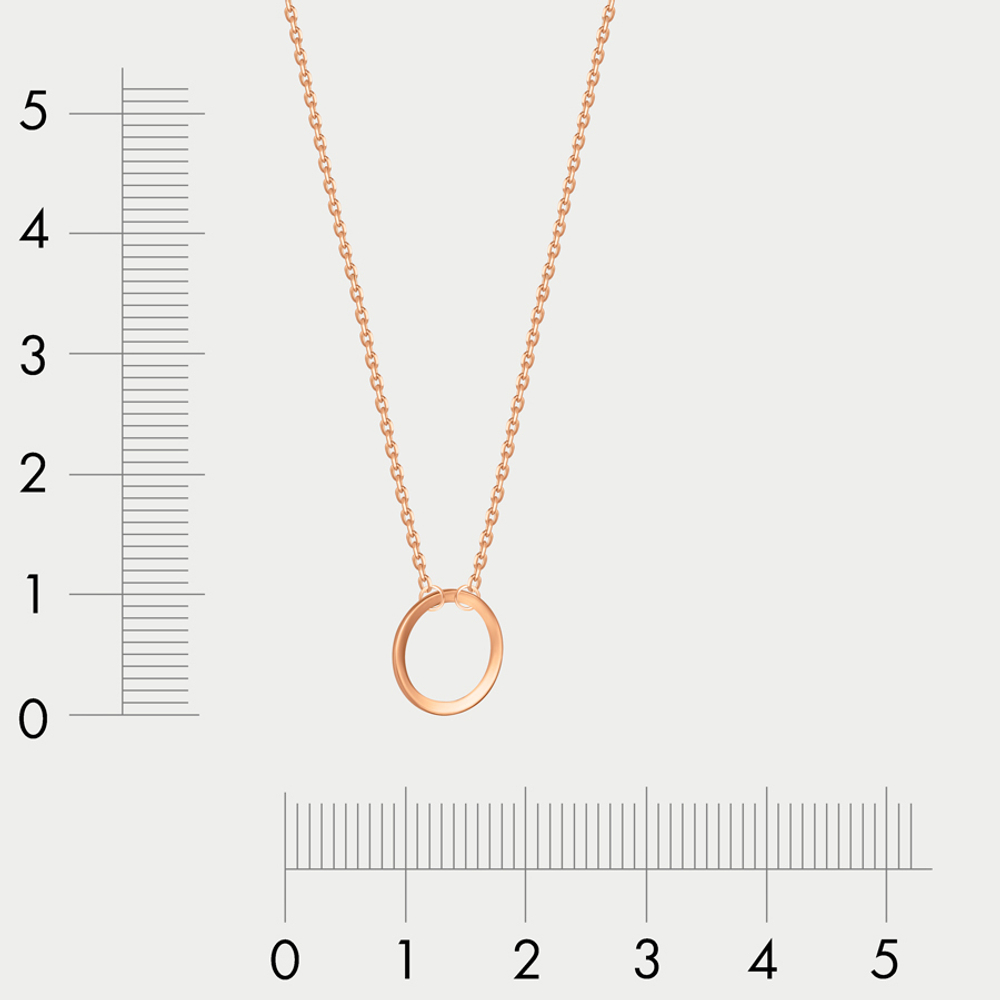 Колье женское из розового золота 585 пробы без вставок (арт. 017688-1000)