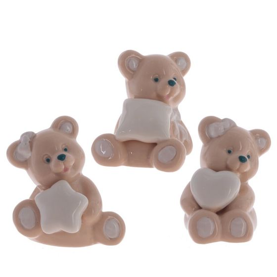 Фигурка декоративная &quot;Медвежонок&quot; (блок 3 шт), Д5 Ш4 В6,5 см, 3в.