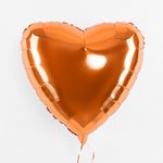 F Шар Сердце 18''/46 см, Оранжевый (БГ-15)