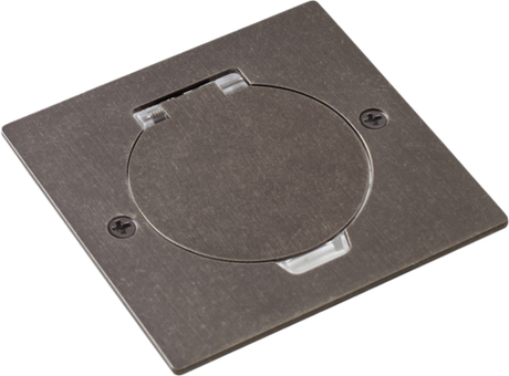 Лючок Surface 2 мод. (1 мод. 45х45 мм.),  круглая крышка,  оцинкованная сталь,  IP44