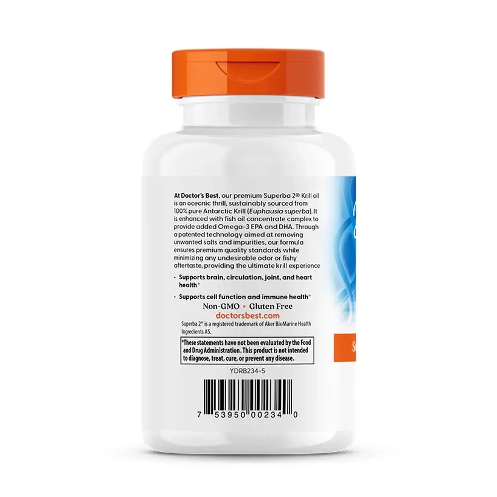 Enhanced Krill Plus Omega3s 60 Мягких капсул Doctors Best