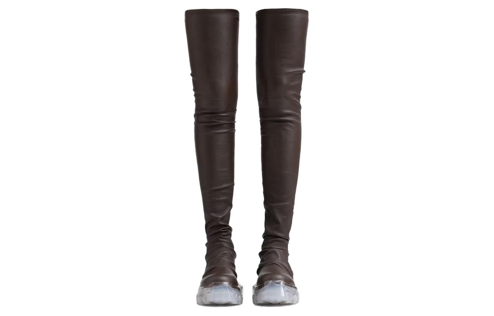 RICK OWENS/RO Over the knee Boots Women"s Brown