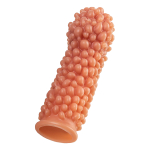 Телесная насадка 16,5см с мягкими пузырьками Kokos Penis Sleeve 001 L Size