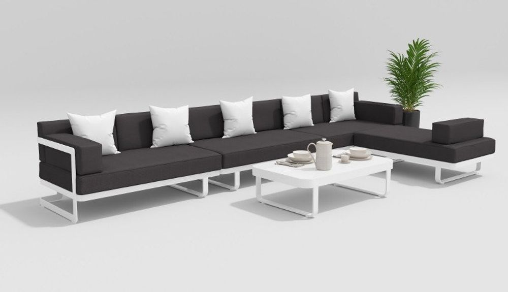 Hacienda, набор белый/антрацит, алюминий