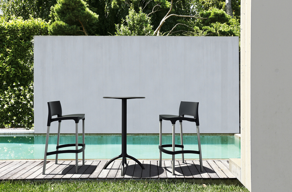 Стол пластиковый барный Siesta Contract Octopus Bar, черный