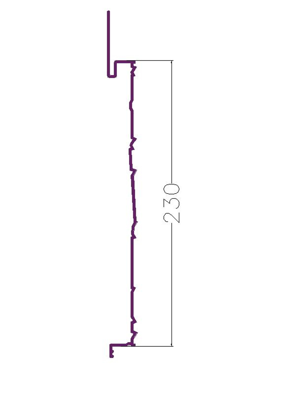 RD.S 3 Рейка рифленая алюминиевая (6,0) RAL
