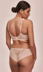 Бюстгальтер-бралетт Loretto из двухцветного кружева (Размер: 85B) (Цвет: персиковый)