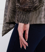 блузка nadine GUESS - графитовый (W2BH19 WDWT2)