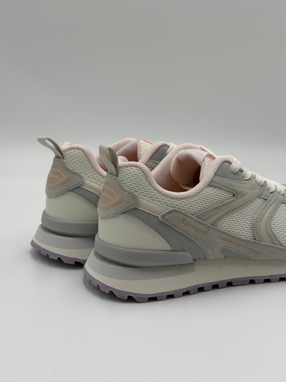 Женские кроссовки цвет "светло-серый/розовый/фиолетовый" артикул 7W126L25-4