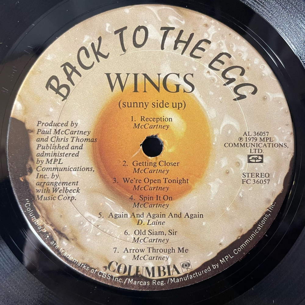 Винтажная виниловая пластинка LP Paul Mc Cartney, Wings, Back To The Egg (США 1979)