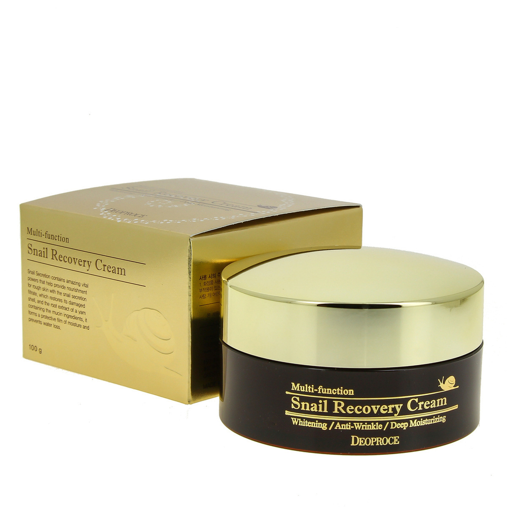Крем для лица восстанавливающий с муцином улитки Deoproce Multi-Function SNAIL RECOVERY CREAM, 100 мл.