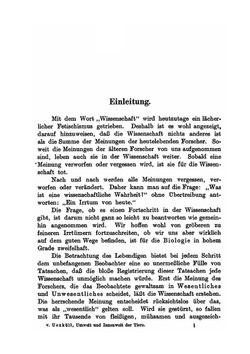 Umwelt und Innenwelt der Tiere | Jakob von Uexküll