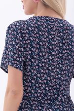 Платье "Римские каникулы" (темно-синее/цветы) П5991 LT Collection