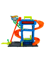 Игровой набор Hot Wheels City Автомойка Безумные виражи HTN80 City Tunnel Twist Car Wash с изменением цвета, машинкой 4+