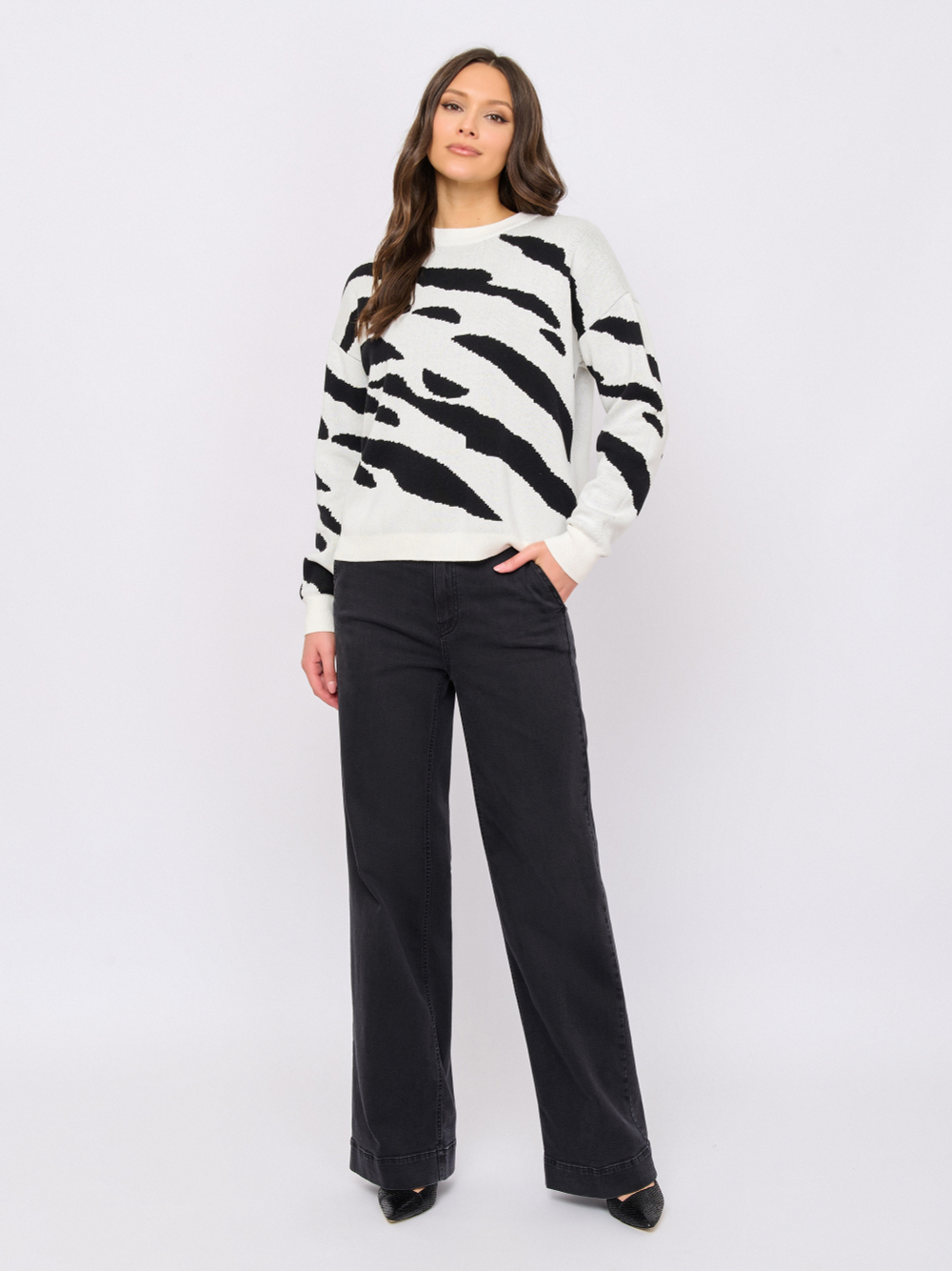 Джемпер из вискозы и хлопка