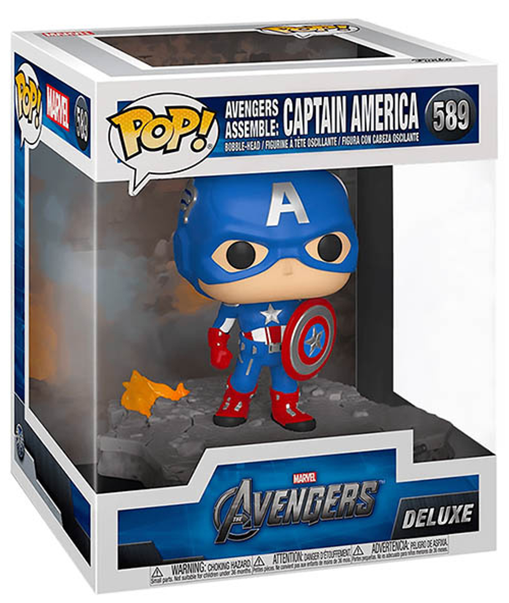 Фигурка Funko POP! Bobble: Deluxe: Avengers: Captain America (Assemble)