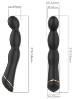 Черный вибратор для G-точки Laband - 21 см. (Цвет: черный)