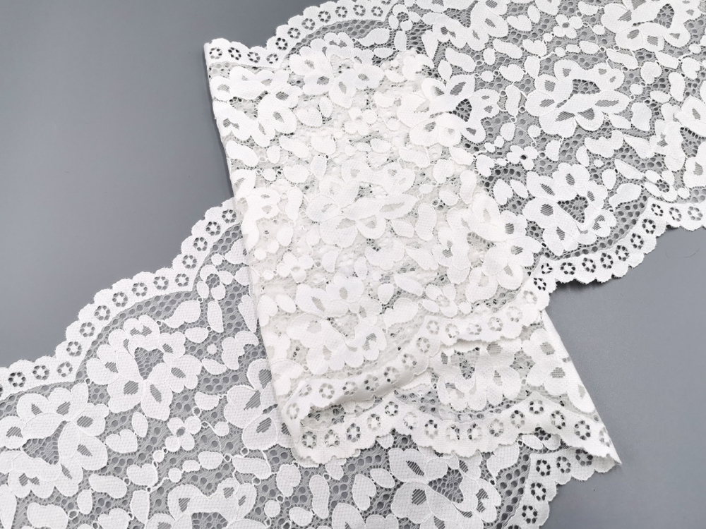 Эластичное кружево, молоко, 23,5 см, (Арт: EK-2794), м