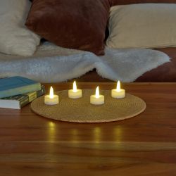 ULD-F070 WARM WHITE TEACANDLE SET4 Фигура светодиодная Свеча-таблетка на батарейках CR2032 в-к. в составе набора из 4 штук. 1 светодиод. Теплый белый свет. TM Uniel