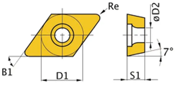 Поворотные режущие пластины Optimum ISO 08IR A60
