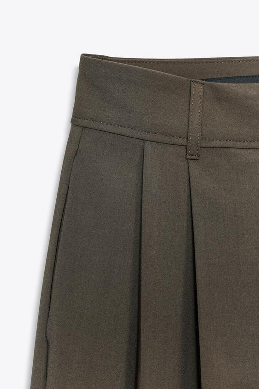 ZARA БРЮКИ С ЗАЩИПАМИ И КЛАПАНАМИ, СЕРО-КОРИЧНЕВЫЙ