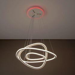 Citilux Неон Смарт CL731A330E RGB Умная подвесная люстра Белая