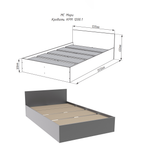 Кровать Мори КРМ 1200.1 Графит