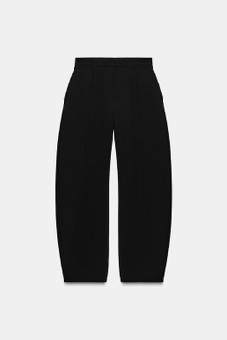 ZARA БРЮКИ-БАЛЛОНЫ ZW COLLECTION, ЧЕРНЫЙ