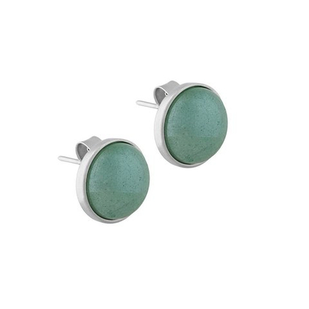 Серьги пусеты Possebon Pearl Green Quartz A1992.16 G/S