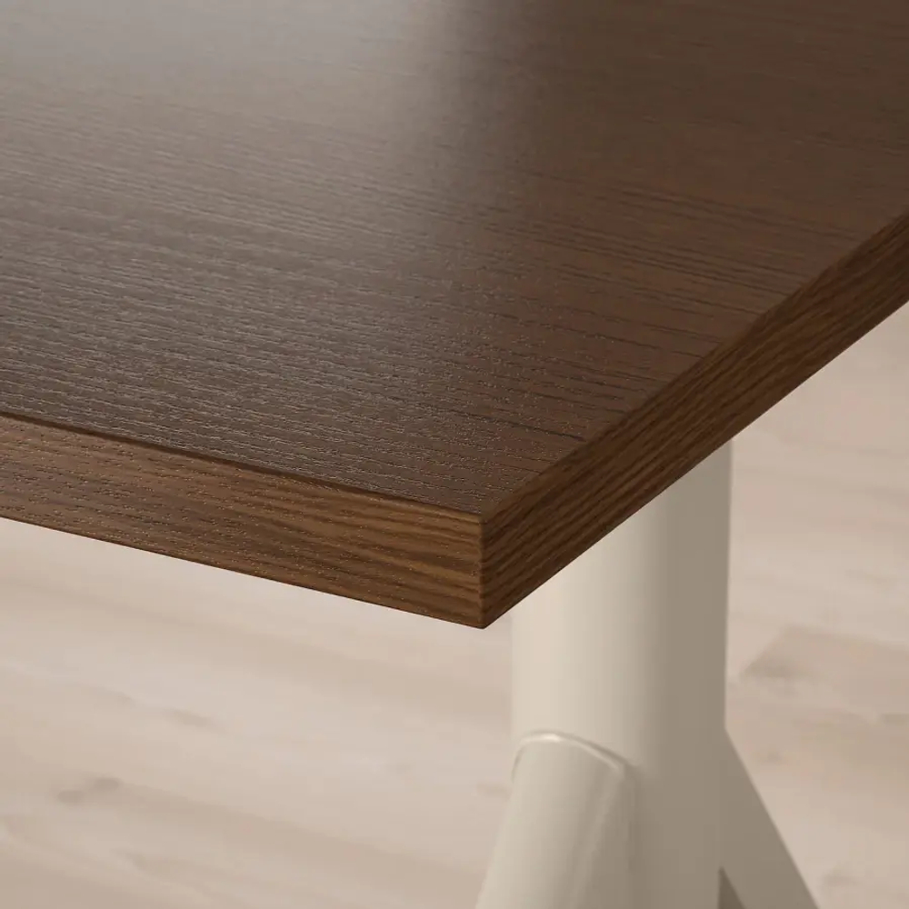 Стол и стул - IKEA IDÅSEN/GRUPPSPEL, ИДОСЕН/ГРУППСПЕЛ ИКЕА, 160х80 см, коричневый/белый