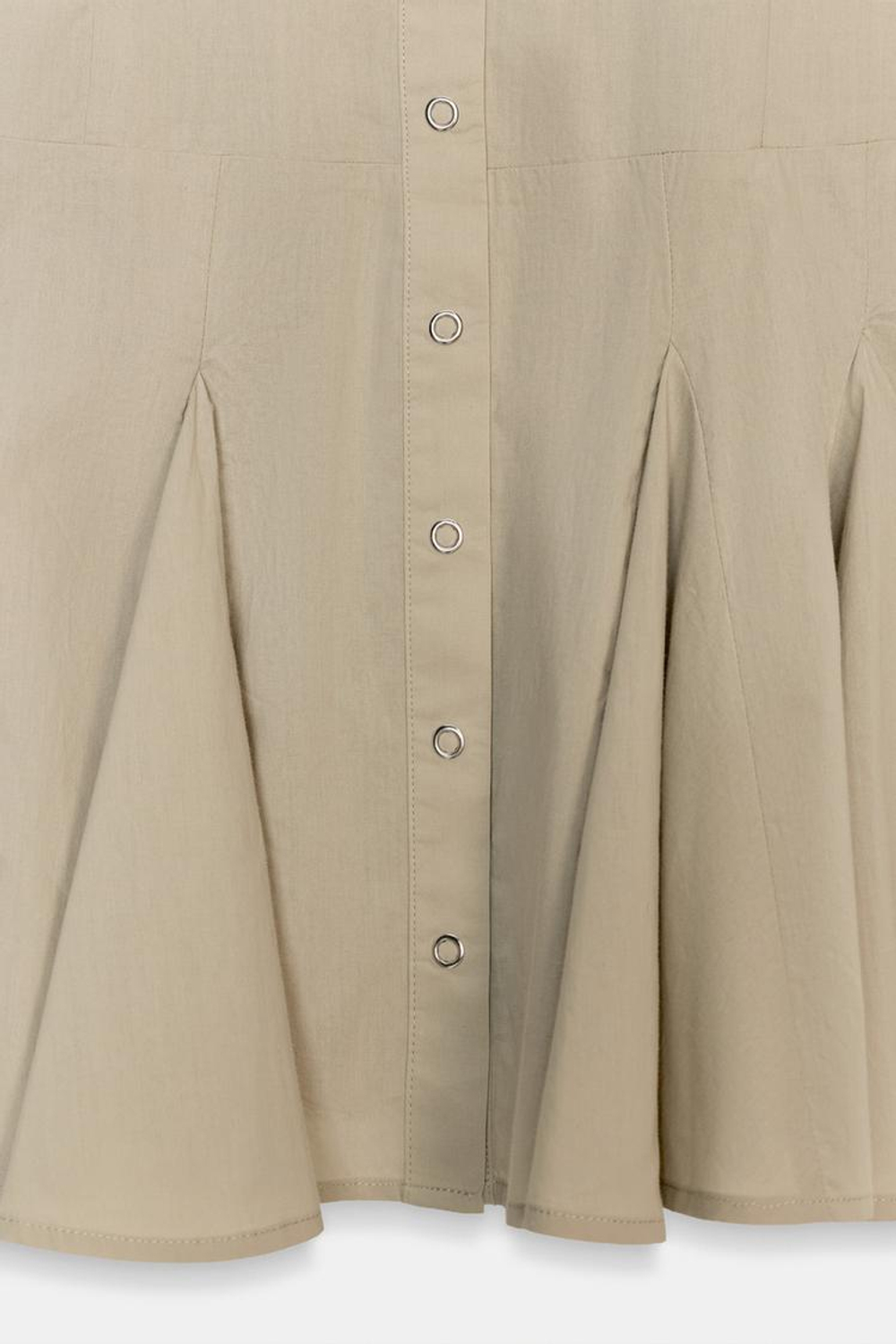 ZARA КОРОТКОЕ ПЛАТЬЕ-РУБАШКА, ЦВЕТ ПРЯЖИ