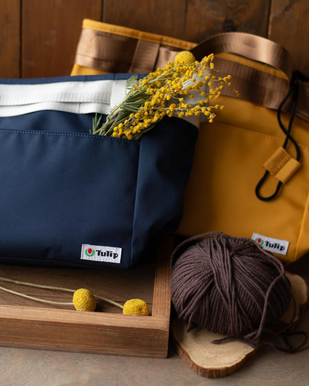 Сумка и мешочек для пряжи Tulip Amicolle цвет синий