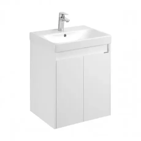 Комплект Aquaton Сканди Doors 55 белый (тумба + раковина Адриана)