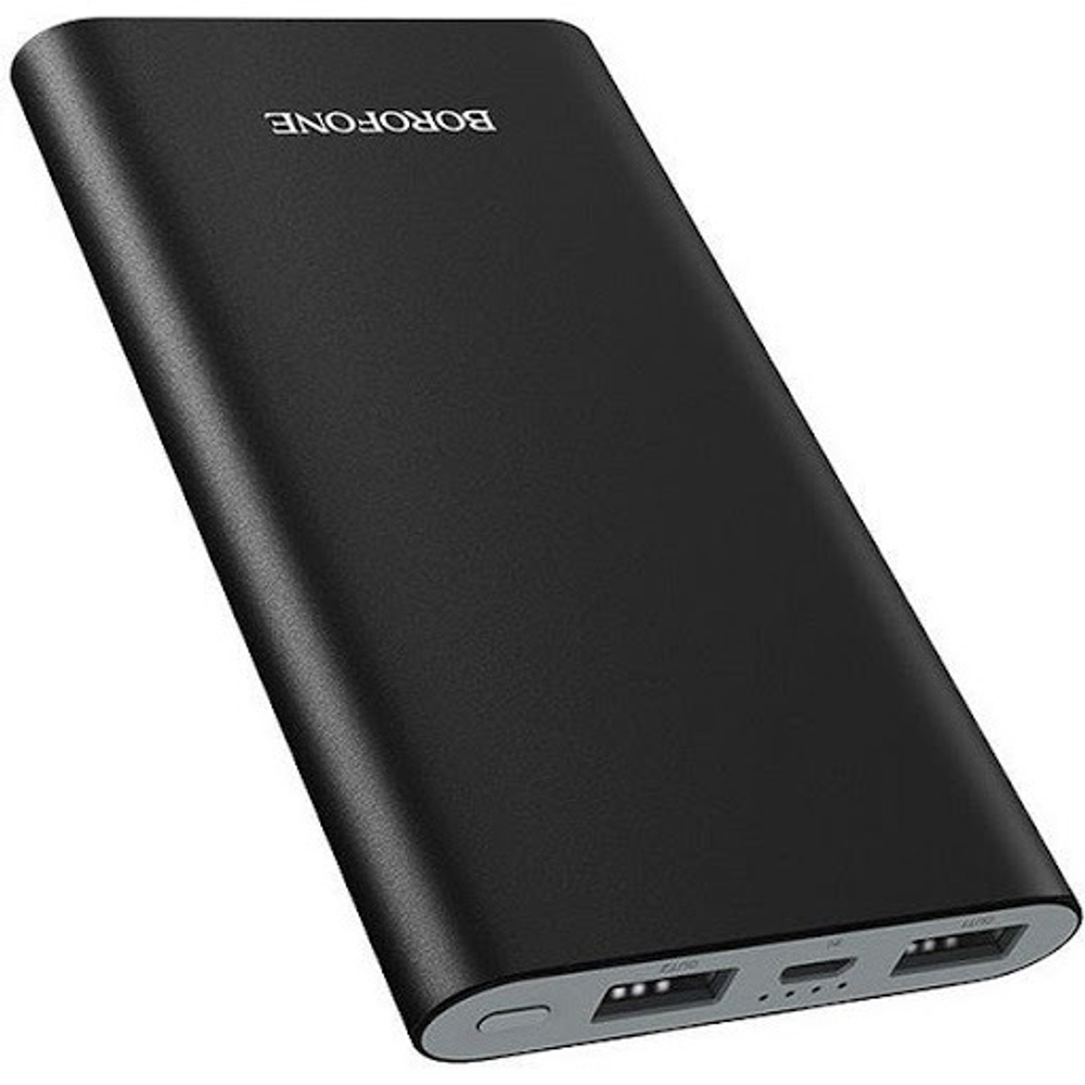 Power Bank 10000mAh, 2 USB, Borofone BT19, серый