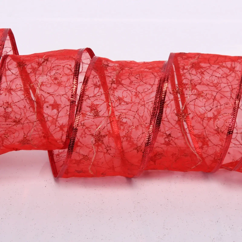 Гирлянда для дома ЛЕНТА ДЕКОРАТИВНАЯ «Волшебство» 2,0 м, 6 см, 20 ламп LED (на батарейках), Красный (подсветка красный)