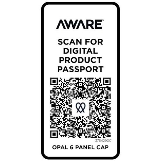 Opal с 6 панелями Aware™ кепка из переработанных материалов