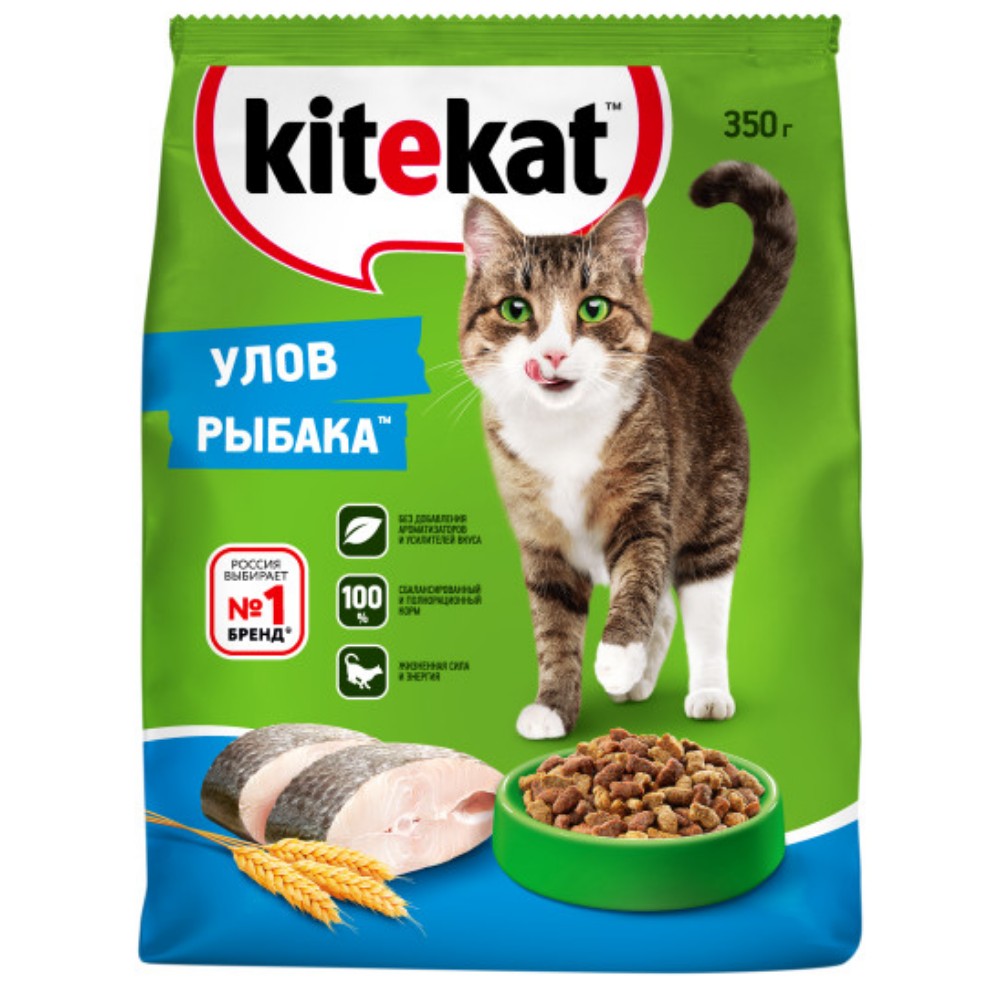 Сухой корм для кошек Kitekat Улов Рыбака 350 гр
