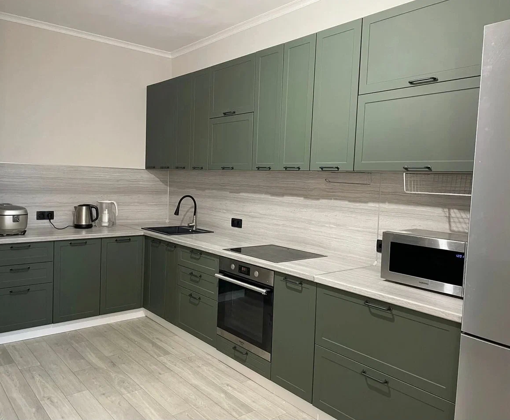 Модульная кухня "Квадро " 1800 Оливково-зеленый