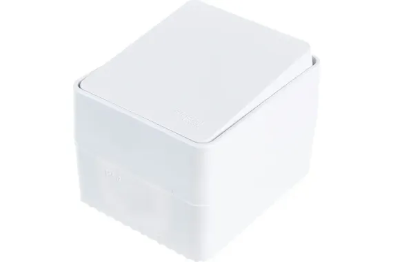 Выключатель Systeme Electric ATLASDESIGN PROFI IP54 1-клавишный проходной накладной белый 37132