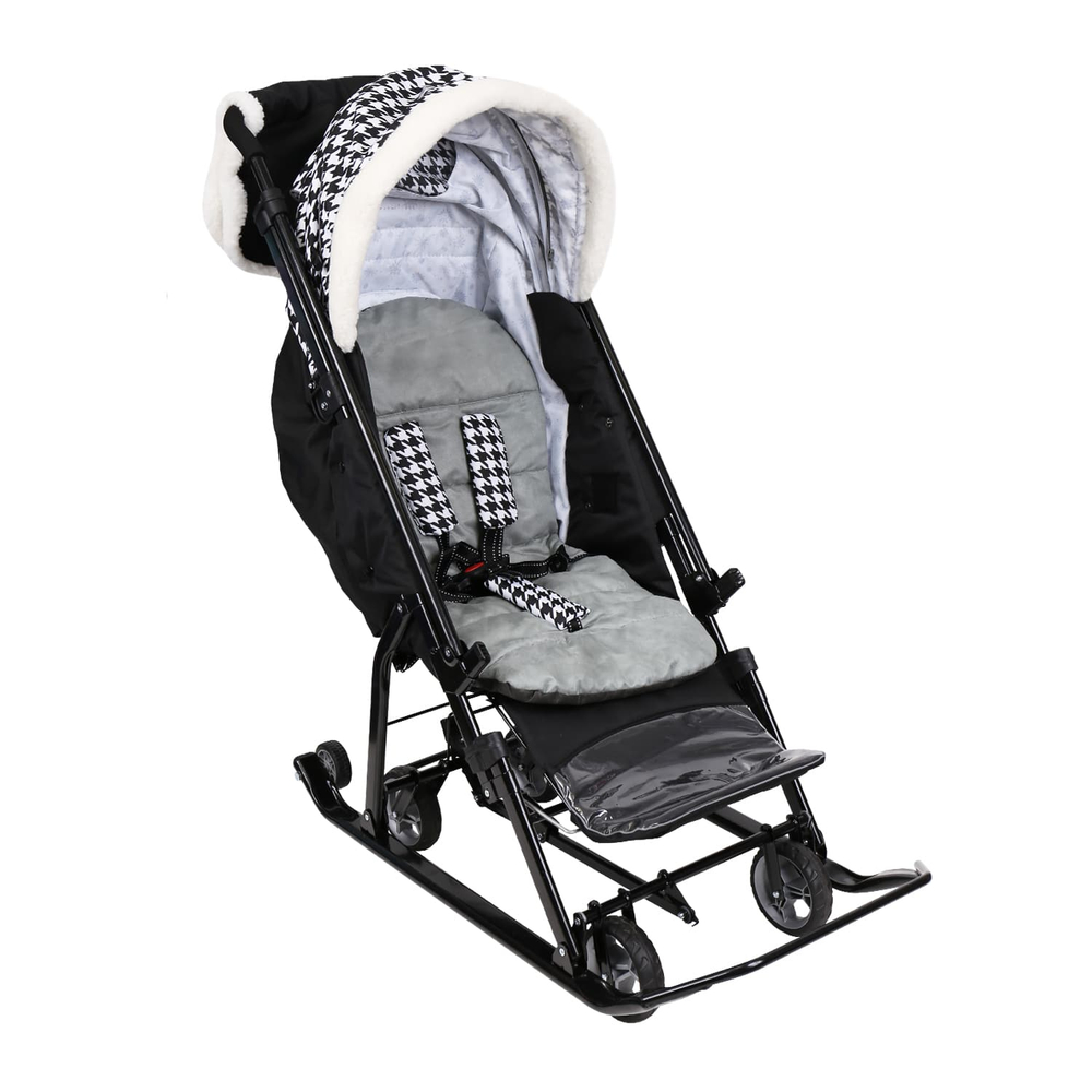 Санки - коляска детские зимние ДЕТЯМ 7-5Н Гусиная Лапка арт.НД7-5Н/ГЛ