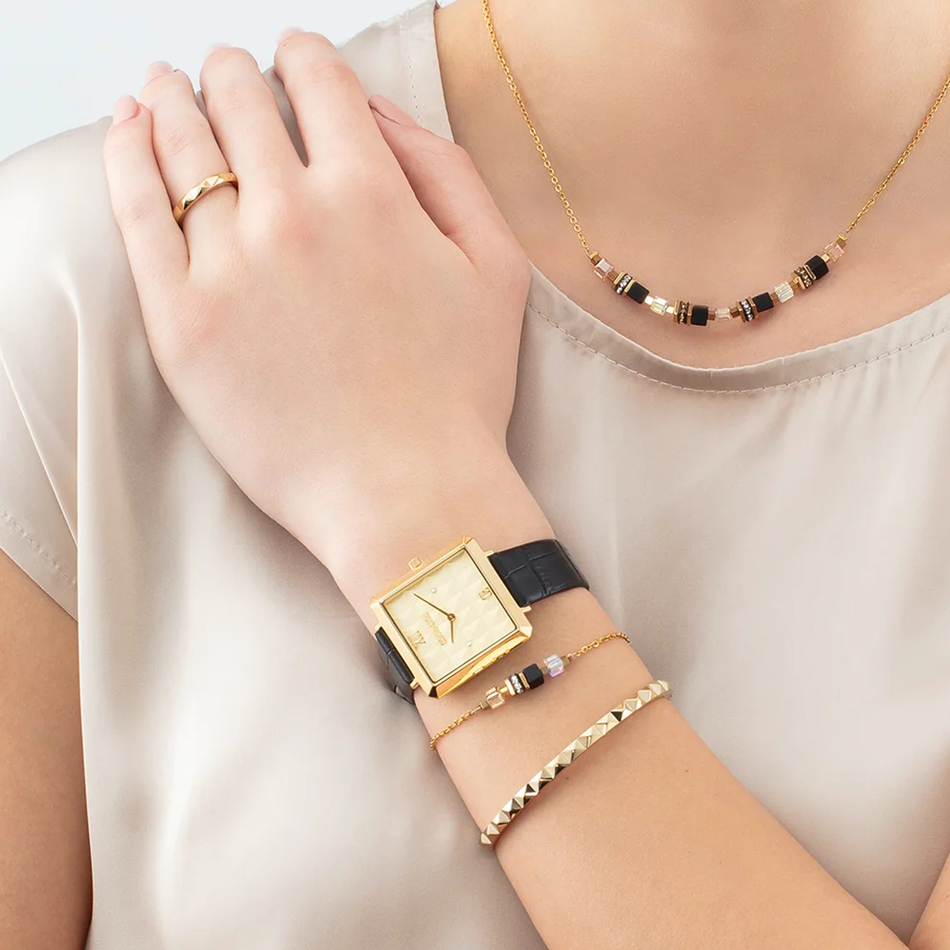 Браслет Coeur de Lion Black-Gold 5076/30-1316