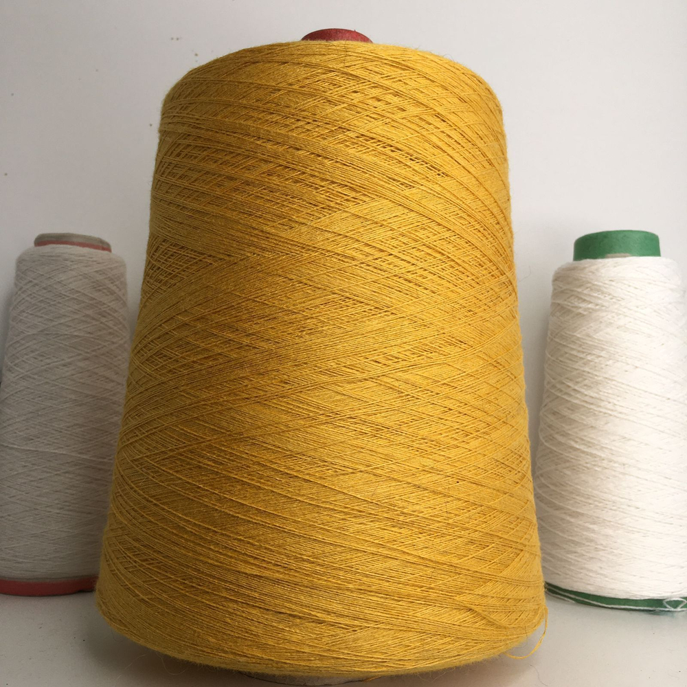 ABSOLUTE - E MIROGLIO, 30% меринос extrafine, 70% гребенной хлопок, 1666м/100гр 3/50, col.97Y. Желтый