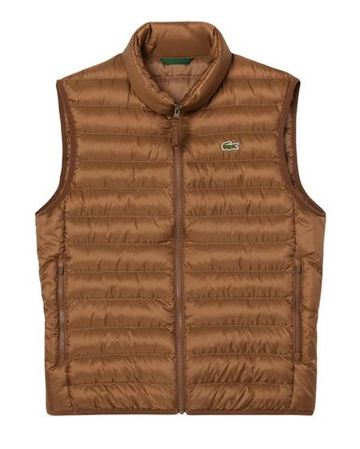 Мужская теннисная жилетка Lacoste Water Repellent Puffed - light brown