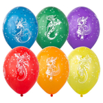 Шар латексный 35см Дракончик (Ассорти)