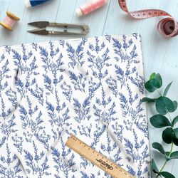 Ткань премиум дюспо мелкие полевые цветы