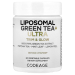 Codeage, Liposomal Green Tea + Ultra Trim & Glow, 60 растительных капсул