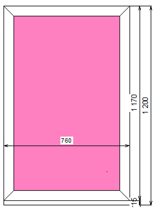 Пластиковое окно 1170 х 760 ТермА Эко