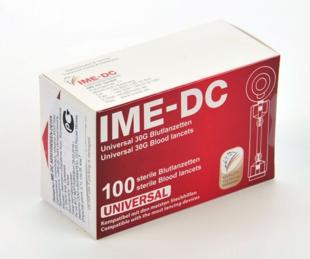 ЛАНЦЕТЫ IME-DC UNIVERSAL 30G (100ШТ.)